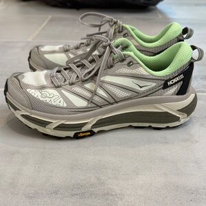 Hoka One One Mafate Speed 2 Women's Gray & Light Green Trail Running Shoes